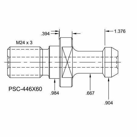 TJ DAVIES CO Coolant Through Retention Knob PSC-446X60